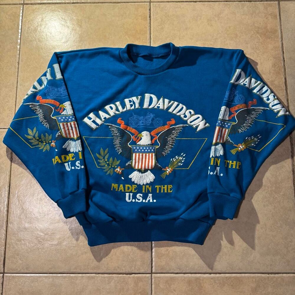 Vintage 80s bootleg harley davidson crewneck Size S in Mens